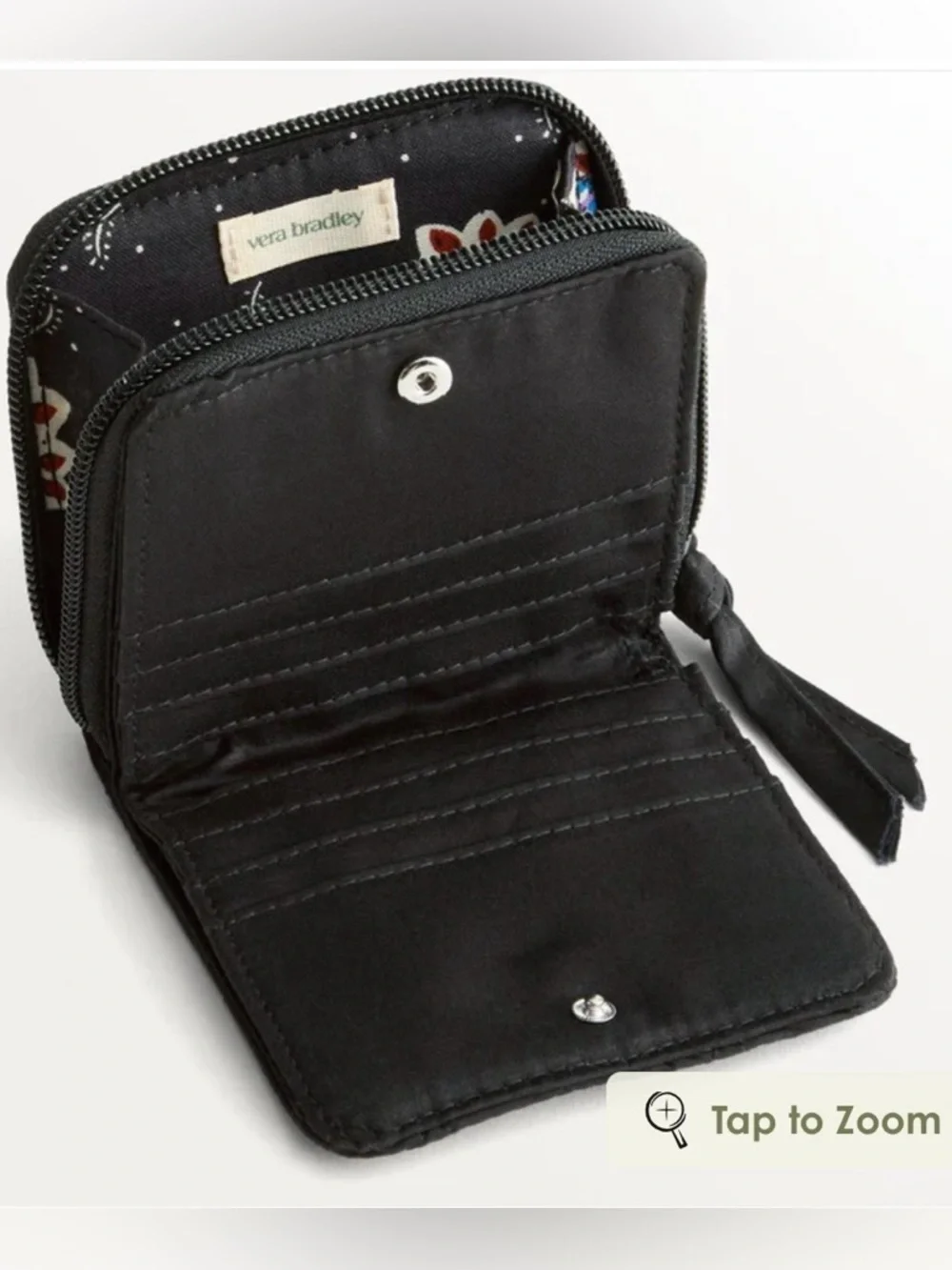 Vera Bradley Small Zip-Around Wallet | Moonless Night - Picture 2 of 6